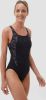 Speedo eco+ h boom splice muscle badpak zwart/grijs dames online kopen